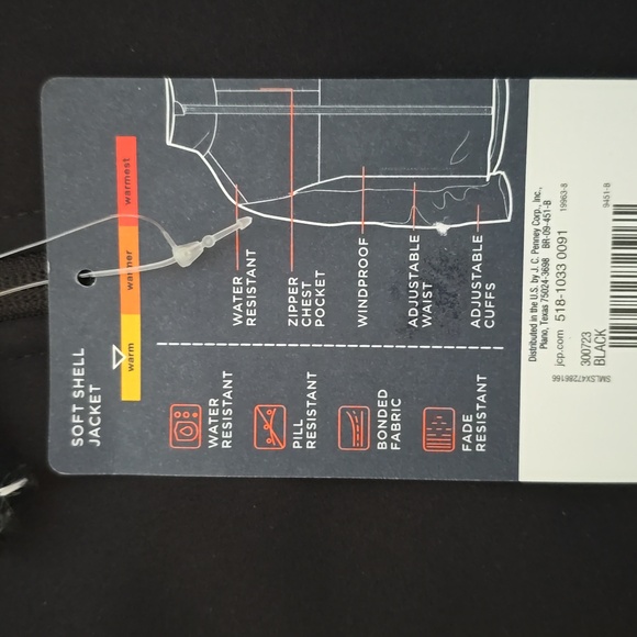 ST. JOHN'S BAY BRAND MEN'S BLACK FRONT ZIPPERED JACKET COAT SIZE XL - Picture 11 of 16